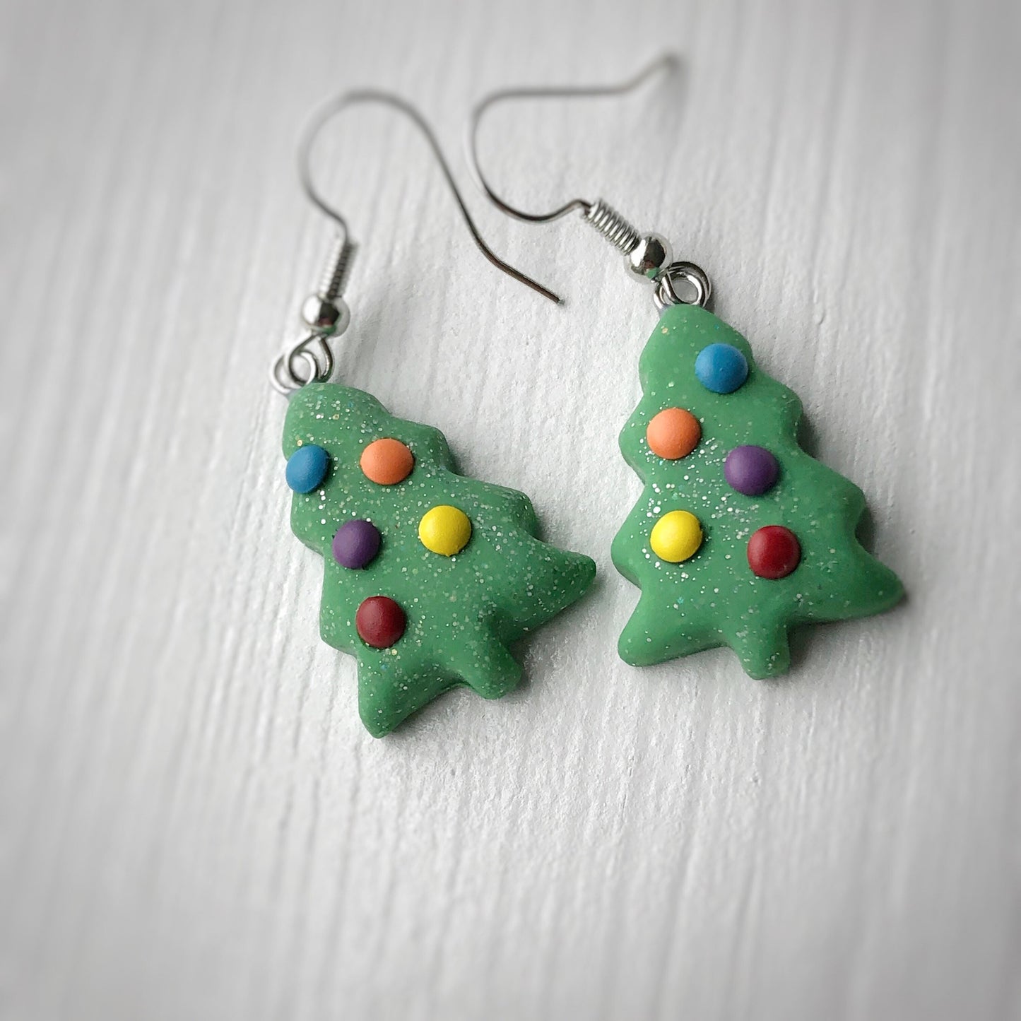 Decorated Christmas Tree Earrings, IWC Earrings